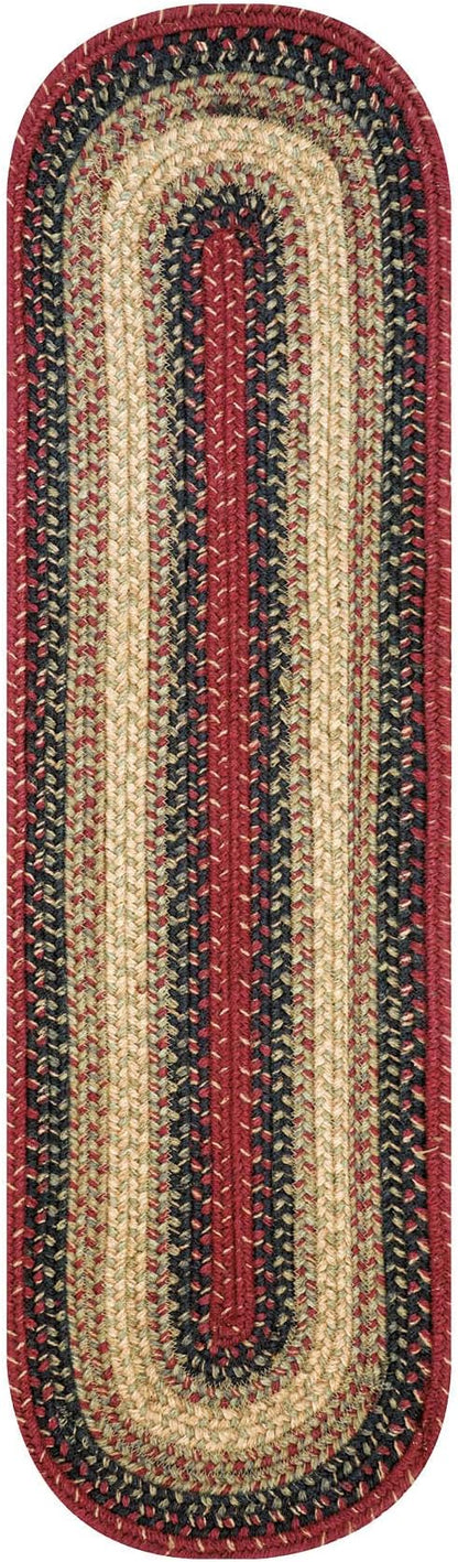 Homespice Highland Braided Oval Table Runner, Rustic Lodge Decor, Multicolor 11x36 - Jute Dining Table Accessories - Rich Colors, Easy to Clean, Durable and Protects Furniture