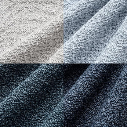 MIULEE Pack of 4 Decorative Textured Boucle Christmas Throw Pillow Covers 20x20 Inch Neutral Blue Accent Solid Pillow Cases Couch Cushion Covers for Modern Farmhouse Boho Bed Livingroom Home Decor