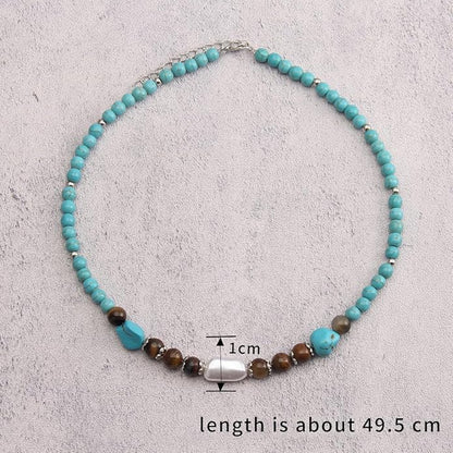 Leather Necklace for Women Boho Choker Necklace Long Cord Leather Pendant Bohemian Neckalce Vintage Alloy Pendant Leather Rope Necklace Wooden Necklaces for Women