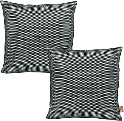 Star Sparkling Suede Leather Pillow Cover, Square Soft Silver Metallic Throw Pillow Covers, Pillow Cases for Home Décor, Sofa, Couch Chair, Car (14x14 Inches, Sparkling Black Pack of 2)