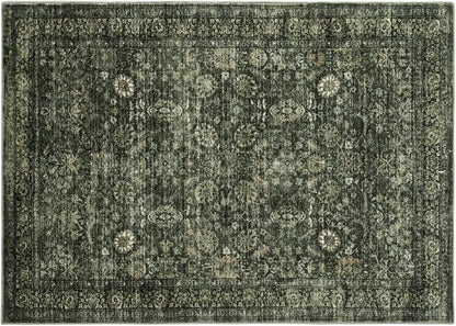 Morebes Washable Green 5x7 Area Rugs, Vintage Soft Bedroom Rug Non Slip, Non-Shedding Distressed Indoor Floor Throw Carpet for Bathroom Kitchen Living Dining Room Playroom Farmhouse Christmas Decor