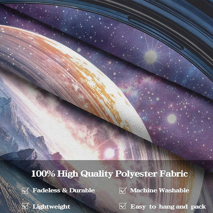 Lifeel Galaxy Tapestry, Planet Space Science Fiction Aesthetic Window Tapestries Decor for Game Room and Bedroom Living Room, 60x80 inches