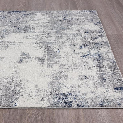 LUXE WEAVERS Hampstead Abstract Area Rug - Medium Pile, Modern Area Rug, Ivory / 4 x 5