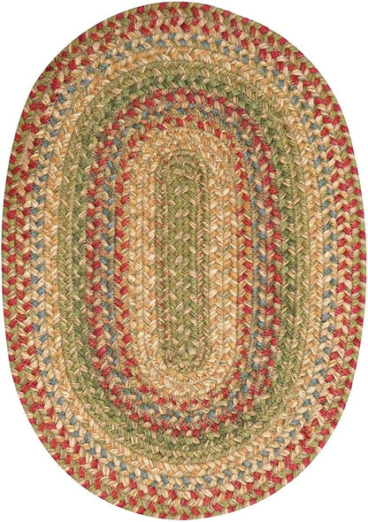 Homespice Azalea Jute Braided Placemats, Warm Country Primitive Decor, Set of 4, Multicolor 13x19 Oval Table Mats - Vibrant Colors, Durable, Easy to Clean and Protects Furniture