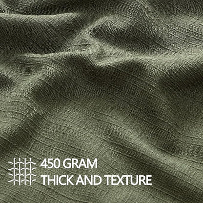 MIULEE Christmas Pack of 2 Thick Textured Couch Throw Pillow Covers, Dark Green Decorative Pillow Covers 20x20, Linen Cushion Cases for Sofa Bed Living Room Modern Farmhouse Home Decor, No Filling