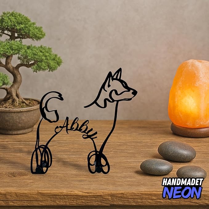 Personalized Rat Terrier Dog Minimalist Sculpture, Custom Pet Name Metal Desk Decor, Decorative Aesthetic Table Sign Gifts For Dogs Lovers, Kids Room, Home Office Decorations