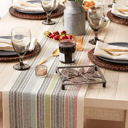 DII Variegated Tabletop Collection, Table Runner, 13x108, Mediterranean