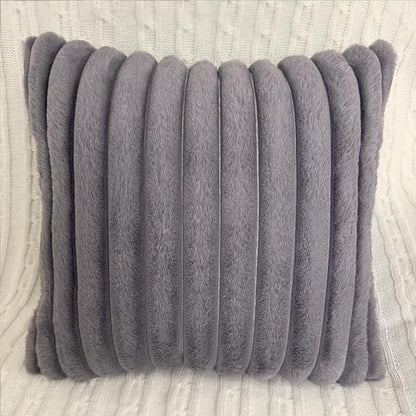 2 Pack 14x14 Pillow Cover Velvet Pillow Covers, Faux Fur Square Throw Pillow Covers for Living Room Decorations Throw Pillow Case, Throw Pillow Cover Cushion Cover for Home Sofa Bedroom Car, Grey