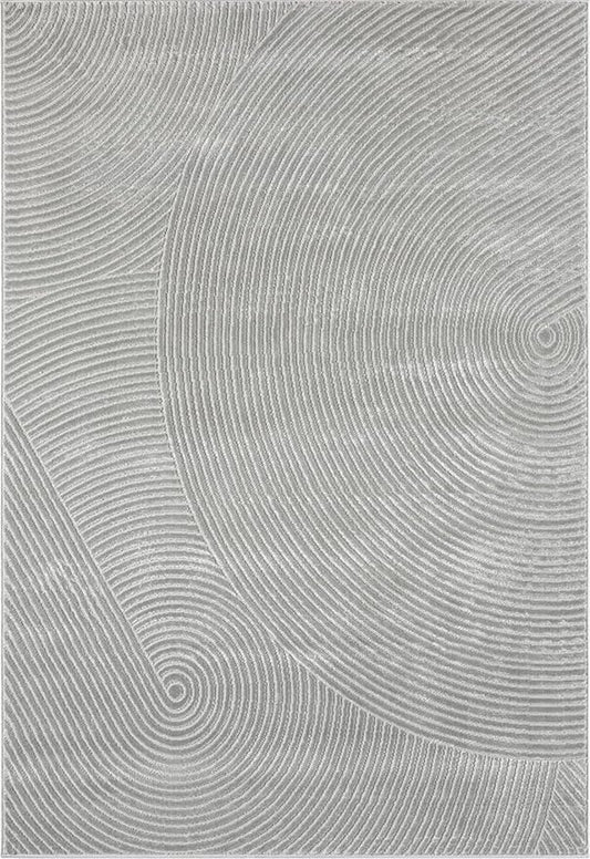 Abani Grey Area Rug for Living Room, Bedroom - Zen Reiki Pattern- 6' x 9' -Durable & Easy to Clean