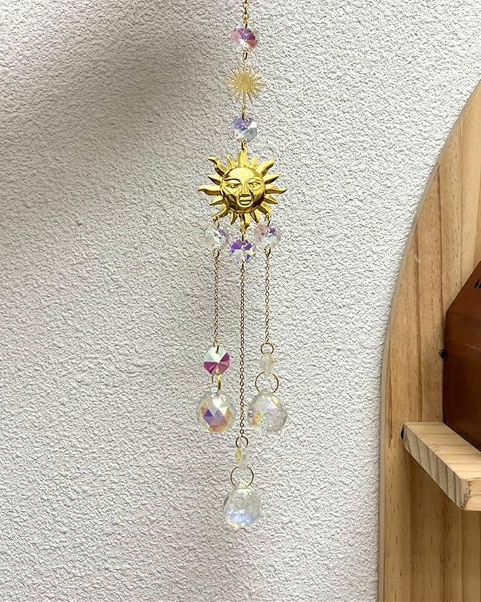 Suncatchers for Windows Hanging Prism Beads Crystal Sun Catcher Indoor Ornament Rainbow Maker Home Decoration