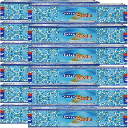 Aastha Incense Sticks and Incense Stick Holder Bundle Insence Insense Satya