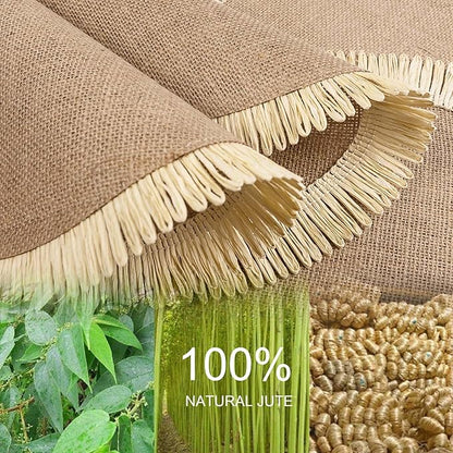 FunWheat 15 Inch Round Jute Placemats Set of 12, Braided Burlap Table Mats for Dining Table, Heat Resistant Farmhouse Woven Placemats for Fall Farmhouse Decor (Coarse-Edged Sunflower)