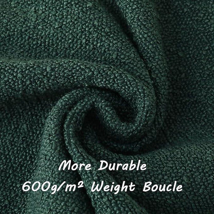 FUTEI Christmas Pack of 2 Dark Green Decorative Throw Pillow Covers 20x20 Inch Soft Cozy Solid Boucle Textured Cushion Case,Modern Home Decor for Couch Bed Living Room