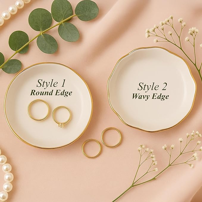 Personalized Ring Dish with Name – Custom Jewelry Tray Gift for Women, Bridesmaids, Mom, Grandma, or Best Friends – Elegant Personalized Trinket Dish for Wedding, Birthday, Christmas, Mother’s Day