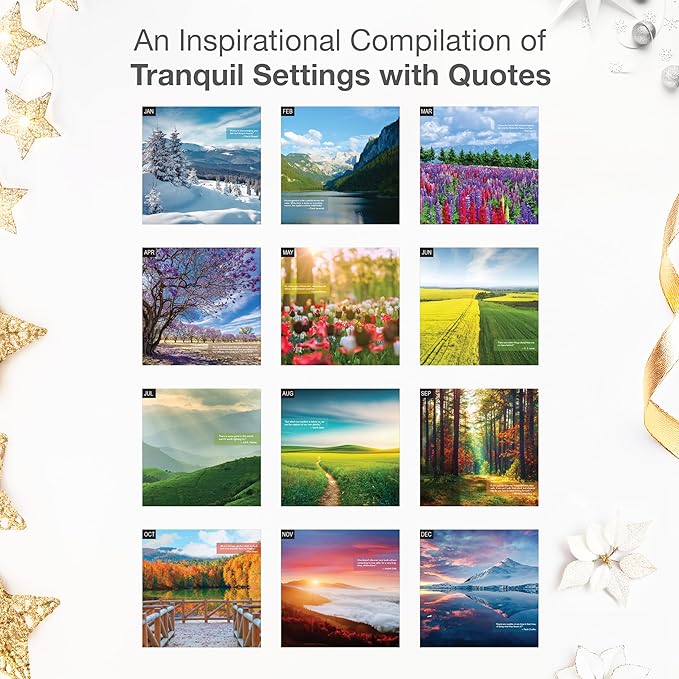RED EMBER Inspiration with Motivational Quotes 2026 Wall Calendar 12 Month | 12" x 24" Open | Thick & Sturdy Paper | Holiday Gift | Nature Calendar 2026