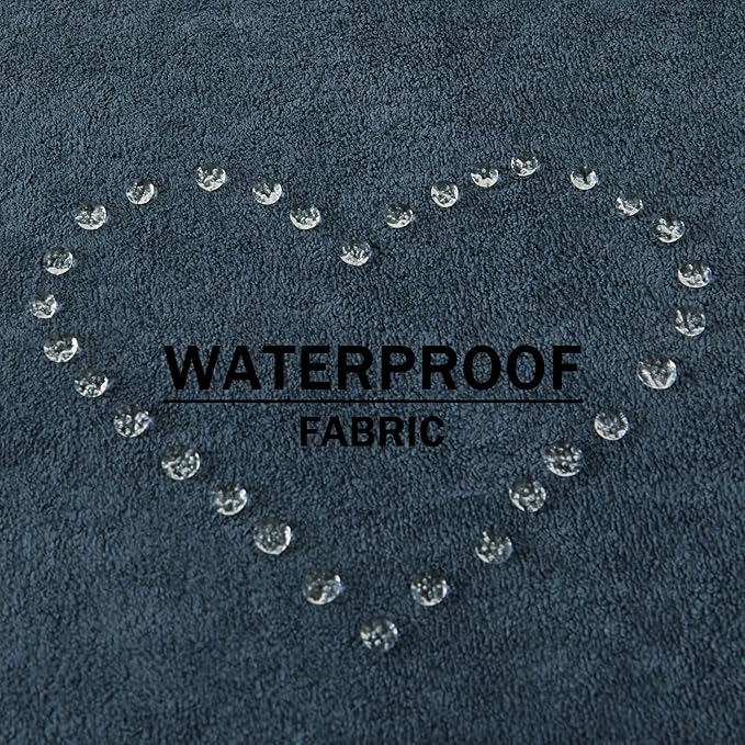 Kevin Textile Waterproof Decorative Pillow Covers Dusty Blue 22x22 Inch Pack of 2 Soft Boucle Textured Euro Pillowcases Elegant Accent Pillows for Couch Sofa Chair Bed Home Decor Indoor Outdoor