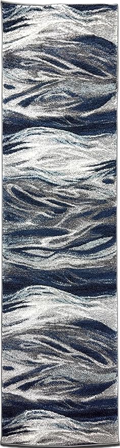 Keen Home Design Area Runner Rugs - 2x10 Non-Shedding, Abstract Runner for Kitchen, Living Room, Bedroom, Dining Room, Entryway - Size: 2'8" x 9'11", Multi