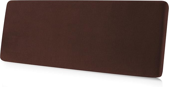 CHUN YI Medium Couch Cushion Cover Stretch for Loveseat, Sofa Seat Slipcovers for Pets, Suitable for Armchair Loveseat Sofa with Spandex Jacquard Washable Fabric(Medium,Chocolate)