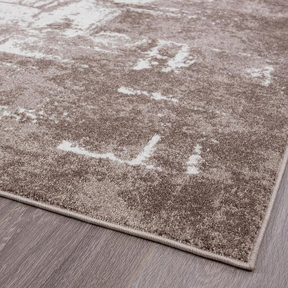 LUXE WEAVERS Hampstead Abstract Area Rug - Medium Pile, Modern Area Rug, Beige / 8 x 10