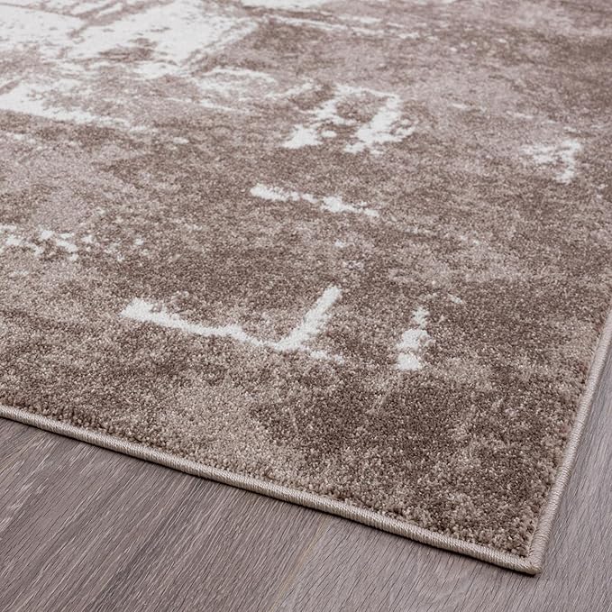 LUXE WEAVERS Hampstead Abstract Area Rug - Medium Pile, Modern Area Rug, Beige / 6 x 9