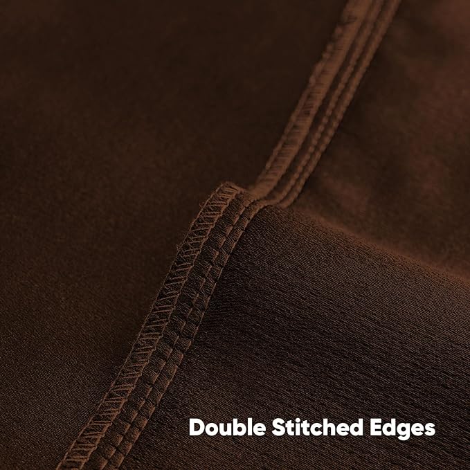 FUTEI Rust Chenille Decorative Throw Pillow Covers 22x22 Inch Set of 2,Soft Cozy Faux Linen Textured Cushion Case,Farmhouse Home Decor for Couch Living Room