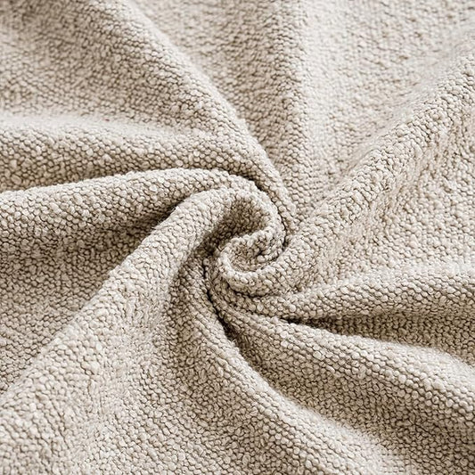 Foindtower Textured Boucle Throw Pillow Covers Accent Solid Pillow Cases Cozy Soft Decorative Couch Cushion Case for Chair Sofa Bedroom Living Room Home Decor, 20 x 20 Inch,Beige Oatmeal