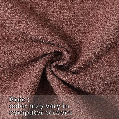 Jeneoo Dusty Rose Decorative Square Thick Throw Pillow Covers Fine Textured Boucle Couch Cushion Case for Sofa Decor, Set of 2, 18 x 18 Inch