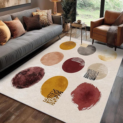 Boho Rug, 6x8 Area Rugs Ethnic Geometric Modern Abstract Pattern for Living Room, Bedroom, Boho Home Decor Accessories Indoor Carpet, Non Slip & Machine Washable