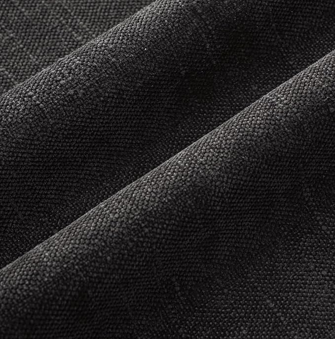 MIULEE Pack of 2 Decorative Throw Pillow Covers Soft Chenille Throw Pillows Solid Textured Euro Cushion Covers for Couch Sofa Bedroom Living Room 24x24 Inch, Black