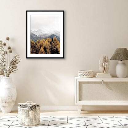 Americanflat 22x28 Poster Frame with Polished Plexiglass - Use as 18x24 Frame with Mat or Display 22x28 Photo Without Mat - Streamline Collection - Thin Border Picture Frames for Wall - Black