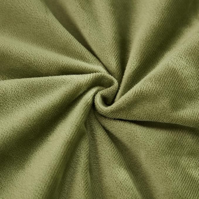 JAUXIO Diamond Pinch Pleated Crystal Velvet Pillowcases 2 Pack Solid Pintuck Throw Cushion Cover for Home Decor Hidden Zipper Closure (Sage, Standard)