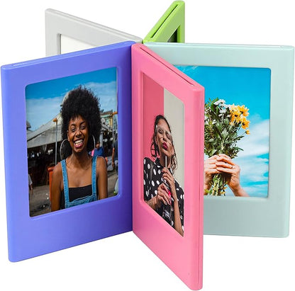Magnetic Photo Frames for Instax Mini 2.5“x3.5” – 10-Pack Colorful Polaroid Frames, Strong Refrigerator Magnets for Fridge, Locker & Dorm Decor