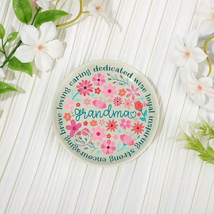 JoycuFF Grandma Gifts for Birthday Christmas Mother's Day Jewelry Dish Tray Grandmother Birthday Gifts from Granddaughter Grandson