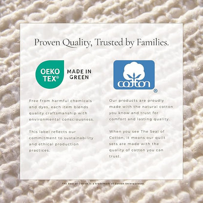 Great Bay Home King Size Taupe 100% Cotton Honeycomb Waffle Quilt and Sham Set - Garment Washed, Waffle Weave Like Texture, Lightweight 3-Piece Bedding Set (Natural)