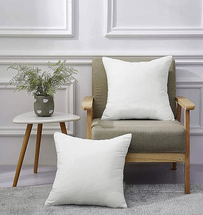 Upgrade Your Bedding Experience with The Made of 100% Cotton Euro Shamss 2 Pack Cushion Cover 26"x 26"Size fits Decorative Cover. Envelope Closure White