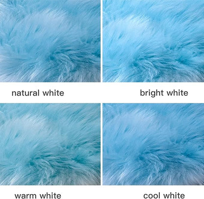 SERISSA Ultra Soft Fluffy Rug Sky Blue Faux Sheepskin Fur Rug Shaggy Couch Cover Furry Carpet for Kids Room Bedroom Living Room Runner, 2x6 Feet (Sheepskin Shape,Sky Blue)