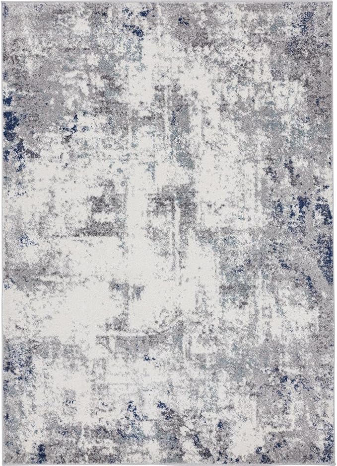 LUXE WEAVERS Hampstead Abstract Area Rug - Medium Pile, Modern Area Rug, Ivory / 4 x 5