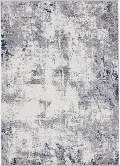 LUXE WEAVERS Hampstead Abstract Area Rug - Medium Pile, Modern Area Rug, Ivory / 4 x 5