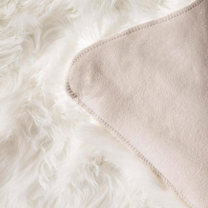 SAFAVIEH Faux Sheep Skin Collection 8' x 10' Ivory FSS115A Silken Glam 2.35-inch Thick Area Rug