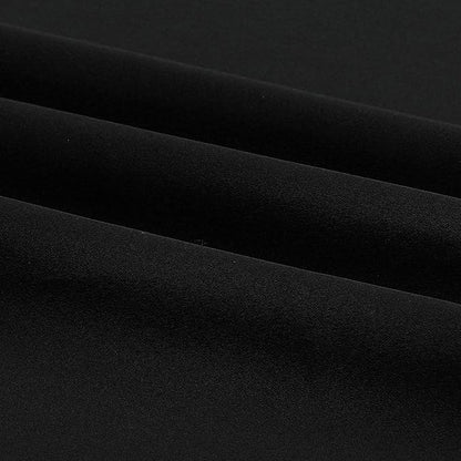 DUALIFE Black Curtains 45 Inch Length - Black Out Thermal Insulated Grommet Drapes for Office Small Windows 52x45 Inches Long Set of 2 Panels