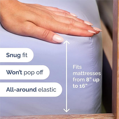 Split King Size 5 Piece Sheet Set - Comfy Breathable & Cooling Bed Sheets Set - Hotel Luxury Bedding for Women, Men, Kids, Teens, Boys & Girls - Deep Pockets, Soft, Wrinkle Free - Oeko-Tex - Lavender