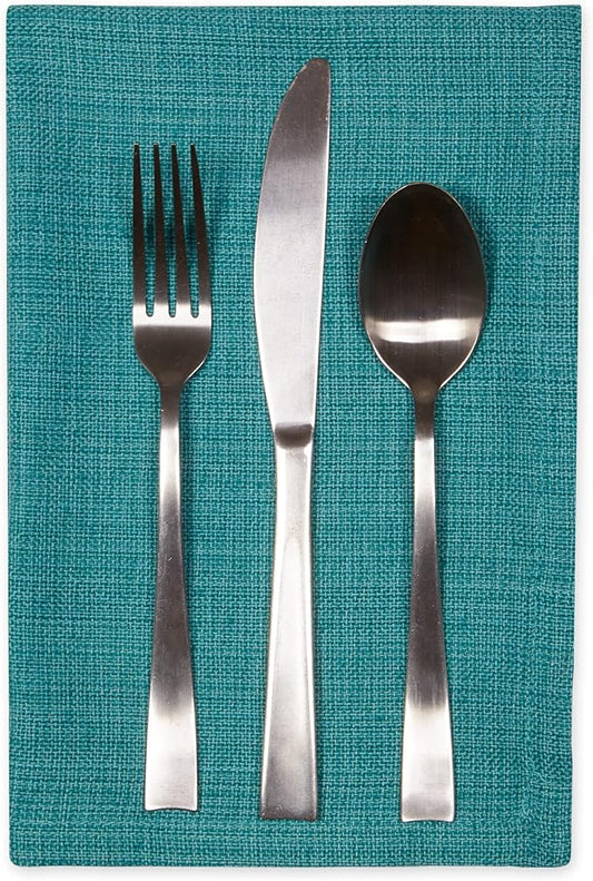 DII Variegated Tabletop Collection, Napkin Set, 20x20, Teal, 6 Piece
