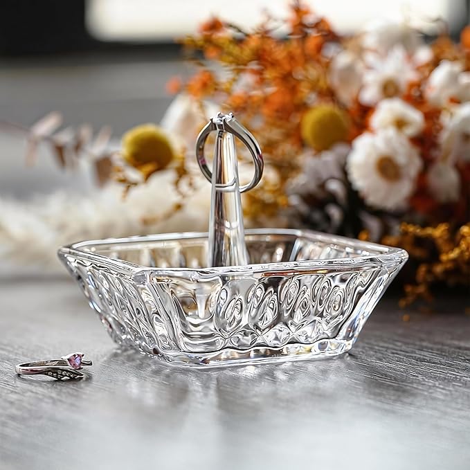 H&D Crystal Ring Holder Dish