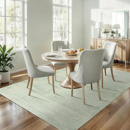 Sage Green Rug for Bedroom,Boho Abstract Washable Cottage Core 8x10 Area Rugs for Living Room