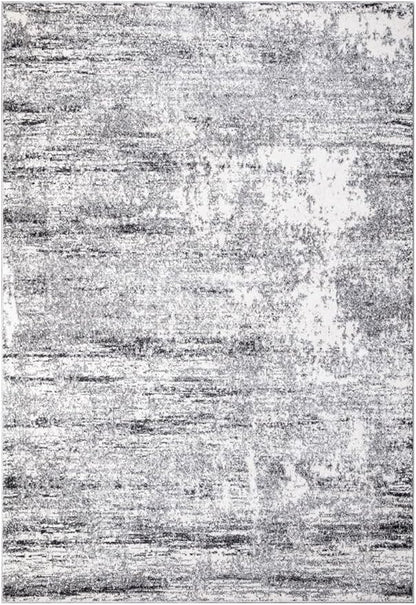 Keen Home Design Area Rugs - Non-Shedding, Thick Pile Abstract Rugs for Kitchen, Living Room, Bedroom, Dining Room, Entryway (Abstract Cream/Grey, 5'3'' x 7'7'')