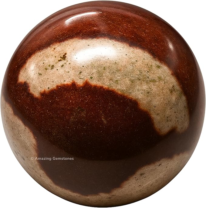 Amazing Gemstone Narmada Shiva Lingam Crystal Ball with Stand - 1.5" Inches Crystal Sphere Meditation Balls for Witchcraft and Decorative Balls