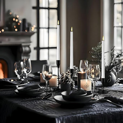 Black Taper Candle Holders for Wedding Table Centerpiece,Tall Taper Candlestick Holders Bulk Set of 27,Metal Candle Stick Holder Decor for Table or Mantel Centerpiece, Dinning, Party Home Decor
