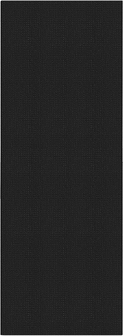 IOHOUZE Washable Runner Rug 2.6x8 Non Slip Rubber Backed Wide Hallway Runner Entryway Runner Indoor, Kitchen Rugs Woven Cotton Floor Carpet for Hall Entrance Bedroom, Black/Grey