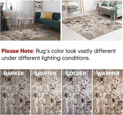 Keen Home Design Area Rugs - 2x14 Non-Shedding, Abstract Rugs for Kitchen, Living Room, Bedroom, Dining Room, Entryway - Size: 2'8" x 14', Multi