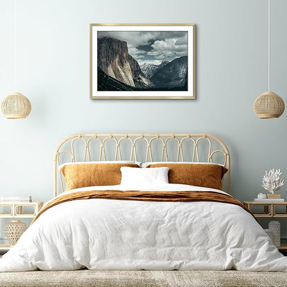 Americanflat 28x40 Poster Frame with Polished Plexiglass - Use as 24x36 Frame with Mat or Display 28x40 Photo Without Mat - Streamline Collection - Thin Border Picture Frames for Wall - Gold